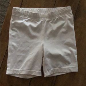 White Champion Spandex / Shorts